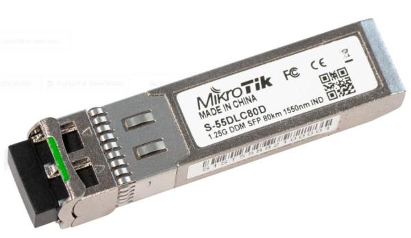 SFP MIKROTIK MODULO 1.25G SM 80KM CONECTOR LC 1550NM