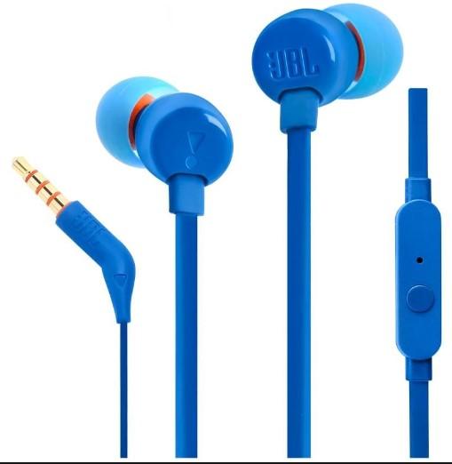 AURICULAR JBL T110 IN-EAR HEADPHONES BLUE