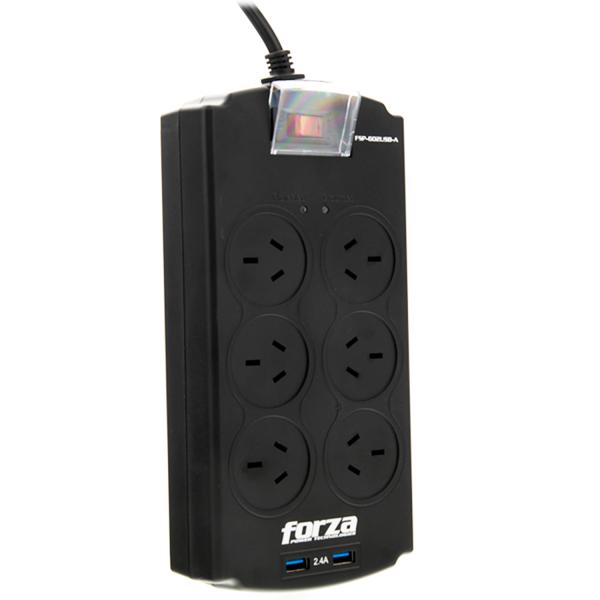 PROT.FORZA 1250J/2200W 6 IRAM puertos USB-220V