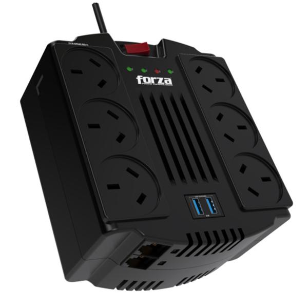 EST.FORZA 1200VA/600W 6 IRAM 2 USB-220V