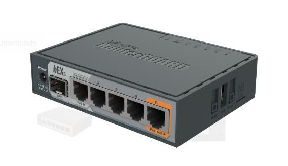 RB MIKROTIK 760iGS HEX-S 5P GB+USB  POE OUT PUERTO 5