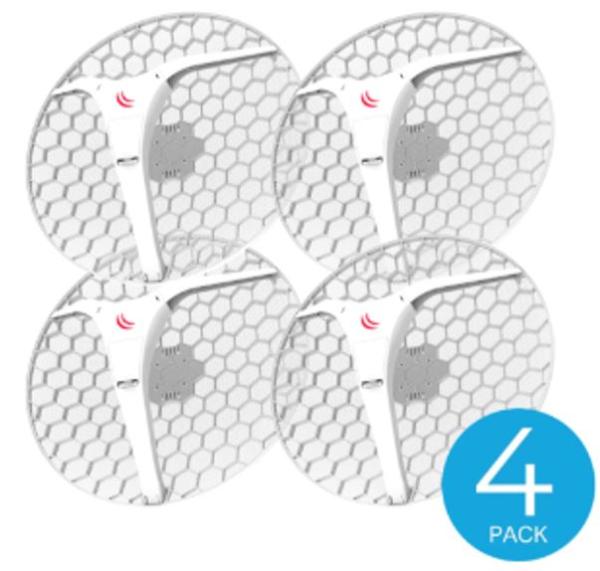 AP OUT.MIKROTIK AP/CPE + ANTENA 5AC 27DBI PACK X4 RBLHGG-5acD-XL 4pack